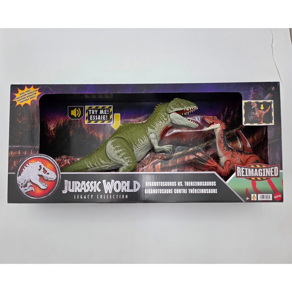 2025 Jurassic World Legacy Collection Giganotosaurus vs Therizinosaurus 2 Pack